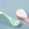 Tongue Cleaning Brush Soft Silicone Tongue Cleaning Tool Double Side Cleaning Massage Tongue Scraper Oral Health Care Tool