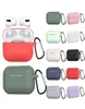 DHL Newest Thick Liquid Silicone Cases Waterproof for Apple AirPods Pro with Metal Buckle 12 Colors Optional Earpbuds Case4201671