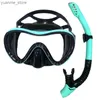 Máscaras de mergulho QYQ Profissional ScubasNorkeling Conjunto de silicone adulto Salia anti-goggles de óculos máscaras de mergulho Y240410