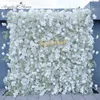 White Gypsophila Orchid Rose 5D Roll Up Curtain Flower Wall Wedding Backdrop Decor Milan Turf Tyg Plants Wall Event Prop A7817