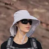 Chapeaux d'été pour femmes en plein air UV anti-cou de protection du cou soleil Visors de pêche à la randonnée largeur châle Suncreen Tail Cap 240403