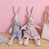 Nieuwe ontwerpstof Bunny -poppen knuffelsed dieren Big Bunny Family Gentalman en Lady Bunnies voor huizendecoratie