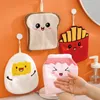 Towel Cartoon Bread Shape Hand Bathroom Hanging Towels Cute Soft Quick Drying Kawaii Kids Bathing Kitchen Wipe Cloth