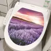 1pcs 3D 화장실 벽 스티커 아트 벽지 욕실 데칼자가 접착식 이동식 화장실 뚜껑 스티커 홈 장식 액세서리