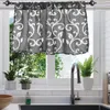 Seersucker rideau court rideau transparent pour la maison pour la chambre de petites fenêtres Crochet de salle de bain