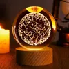 Decorative Figurines 3D Moon Galaxy Globe Night Light LED Crystal Table Lamp 16 Color Changing For Bedroom Decor Teens Boys & Girls