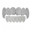 Dentes de jóias de hip-hop de alta qualidade personalizados 8top 8dowm 925 Silver VVs diamante totalmente gelado Perm Cut Moissanite Grillz para homens