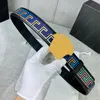 Designer Belt For Men Fashion Polychromatic Greca Print Waistbands Womens Luxury Gold Buckle Belts Daily Outfit With Box Width 40mm -12