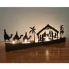 Kandelaars Iron Art Hollow Out Halloween Candlestick Creative Holder Prop Site Layout Decoration Desktop Room Holiday Drop