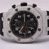 럭셔리 모습 완전히 시계를위한 아이스 아웃을위한 힙합 힙합 산업 고급 44347을위한 독특하고 비싼 모랑 다이아몬드 시계