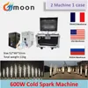 Sem imposto 2pcs Ti Powder 600W Máquina de faísca fria com mosca LCD Máquina de fogos de artifício fria DMX Sparking Remote Cold Machine