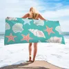Zagraniczny ręcznik na plażę rozgwiazdy grube piasek bez mikrofibry Szybki super chłonny tropikalny liść drzewa zachodzące słońce SWORM SWORM