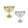 Candle Holders Hanukkah Menorah Jewish Holder 7 Branches Traditional For Candlelight