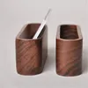 1Pc Wooden Business Card Holders Note Holder Display Device Card Stand Holder Office Supplies Stationery Accessories Organizer