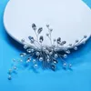 Headpieces Wedding Bride Pearl Hair Side Comb Silver Rhinestone Bridal Hairpin Crystal Pieces Accessories Ladies and Girls