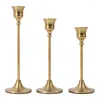 Candle Holders 3Pcs/set Creative Wax Dinner Props Stand Vintage Metal Candlestick Home Decor Retro Table Decoration