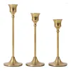 Kerzenhalter 3PCS/Set Creative Wachs Dinner Requisiten Stand Vintage Metall Candlestick Home Decor Retro Tischdekoration