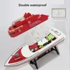 RC Fire Boat Water Spray Laying High Speed Boat Kids Boy Water Electric Toys Ship Model