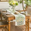 Summer Spring Eucalyptus Leaves Daisy Vase Linen Table Runner Wedding Party Home Decor Easter Kitchen Dining Table Tablecloth