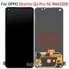 AMOLED / TFT Black 6,43 tum för Oppo Realme Q3 Pro 5G RMX2205 LCD Display Touch Screen Digitizer Assembly / With Frame