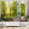 Blankets 3D landscape printed tapestry Hippie bohemian art aesthetics home decoration room wall decoration blanket background cloth