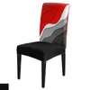 Red Black Gradient Modern Geometric Abstract Chair Cover Dining Spandex Stretch Seat Covers Home Office Desk Chair Case Set