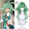 パーティー用品Huohuo Cosplay WigゲームホンカイスターレールHSIU 70cmグラスブルーグラジエントライトライトシルバーロングヘア合成キャップ