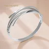 Bangle Moonlight Fashion Tree of Life Titanium Steel Bangles para mulher Rose Golden Golden Feather Wholesale Wedding Party Jewelry Gift