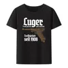 Pistole T-shirt Luger Premium 08, Parabellum, Selbstladepistole, Deutschland Vêtements Men Femmes Femmes Décline Tee Streetwear Classic