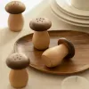 Mushroom Shaped Toothpick Dispenser Creative Desktop Toothpicks Storage Decor Wooden Toothpicks Oraganize Kitchen Gadgets