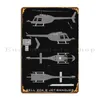 Bell 206 B Jet Randjer Metal Ploque Poster Club Garage Plaques Designer soggiorno Designer Classic Tin Sign Poster