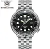 Wristwatches Steeldive SD1975 Candy Color Dial Ceramic bezel 30ATM 300m Waterproof Stainless Steel NH35 Tuna Mens Dive Automatic