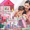 미니어처 DIY 인형 하우스 어린이를위한 큰 집을 짓는 키트 하우스 인형 집 가구 인형을위한 집안 아이 장난감 생일 크리스마스 선물