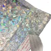 Gift Wrap 40pcs Medium Holographic Bubble Envelope Laser Silver Mailer For Luxury Goods Delivery Shiny Hologram Cushion Packaging