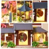 DIY Wooden Dollhouse Miniature Furniture With LED Light Kit Chinese Villa Doll Houses Assemble Toy for Children Girl Gifts Casa