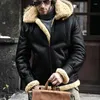 Men's Jackets Fur One-piece Leather Coat Winter Thick Warm Men Imitation Jacket Lapel Plus Fleece Windproof Tops