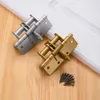 Door Spring Hinge 1 Set Compact 90 Degree Positioning Rustproof Wear Resistant Wood Door Spring Closer for Furniture