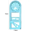 Governante geométrico multifuncional leve reutilizável régua de desenho de desenho de desenho especial para estudantes