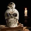 Human Skull Desin Statue Przerażający czaszka wstrząsanie kadzidło punkowe dekoracje domu kadzidło