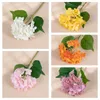 Декоративные цветы пластиковые искусственные гидрангейки ветвь 3D -печать поддельная симуляция зеленое растение оранжево -гидрангея цветочное отделение эль