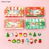 1Set Рождественские мини -ластики для мини -ластиков Kid Snowman, установленных для рождественских канцелярских товаров