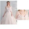 Sukienki swobodne suknia ślubna luksusowa impreza księżniczka suknia balowa prosta temperament spaghetti pasek ręcznie robiony kwiatowy haft z koralikami