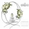 Oro 60 cm /80 cm Stand per torta nuziale supporto fiore Decorazioni per matrimoni floreali Arco di matrimonio in metallo Arch oro Double Hoop Wedding Parte