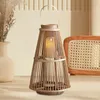 Kerzenhalter Bambus Candlestick Lantern Retro -Stil Birdcage Form Dekoratives Teelicht für Gartenschlafzimmer im Freien und Lernbodenverzierung