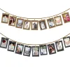 13pcs Colorful/Kraft Photo Frame Banner DIY Birthday Baby Photo Frame Wall Photo Frame Pull Flag Home Decorations Layout Props