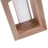 Vases de tube à essai en verre en vitre en cristal 20x dans des pots de fleurs de support en bois pour plantes hydroponiques décoration de jardin à la maison