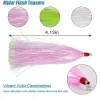 100 ~ 600pcs Pesca Mylar Teaser Iscela de cauda de gabarito de água salgada Lures de pesca Fluke Rigs Bass Fly Fishing Isching Acessórios