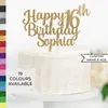 Party Supplies Custom Cake Topper Happy Birthday Cardstock Name Centerpiece Decoration D