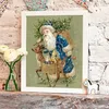 Poster di Babbo Natale Vintage Merry Christmas Tela Painting Elk Winter Art Print Nordic Holiday Gift Picture Room Decorazioni per la casa