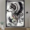 Tapestry Forest Wildlife Tapestries Psychedelic Simsant Lion Wall Hanging Tropical Plants Nature Landscape Dorm Bank R0411